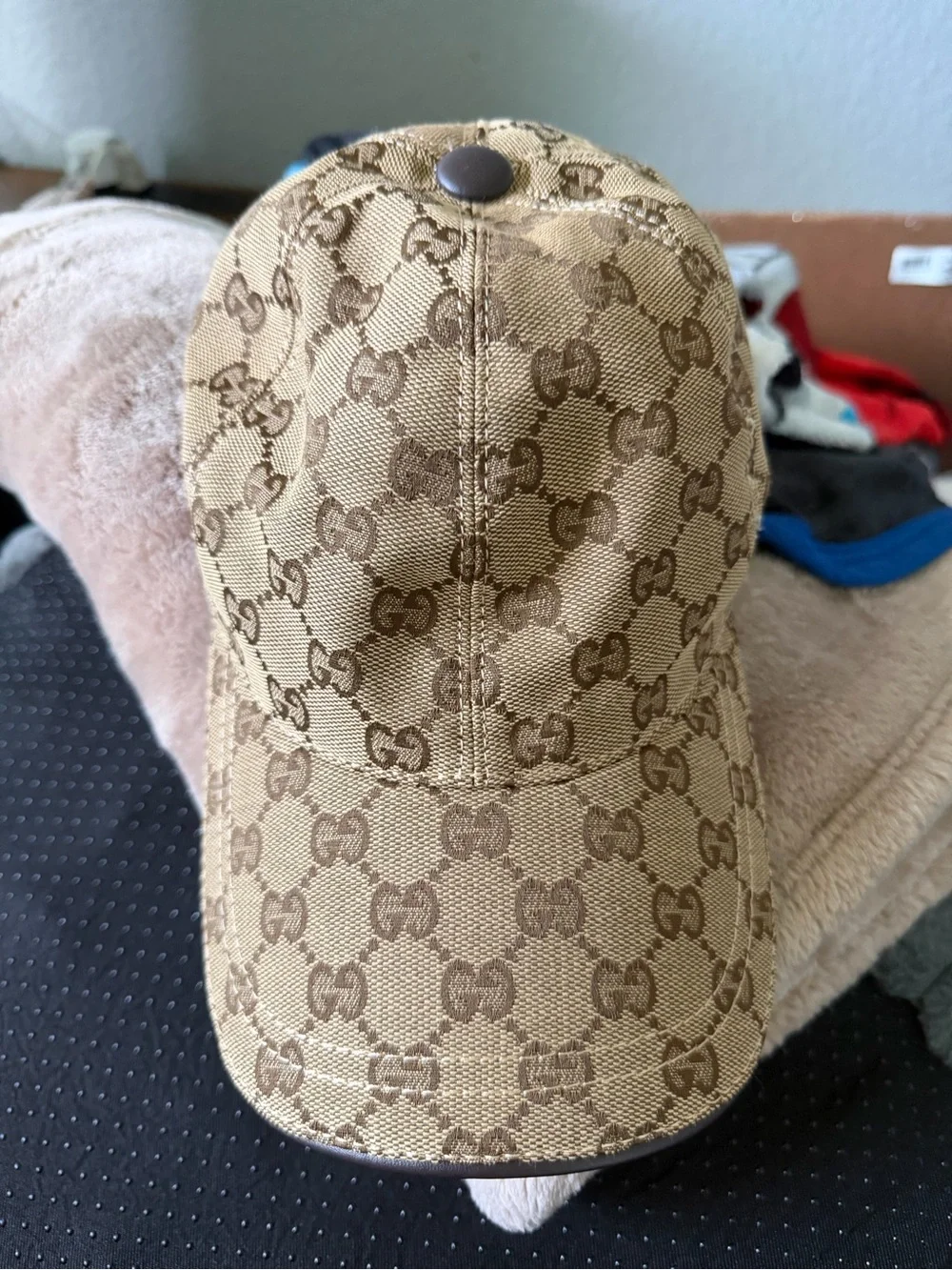 Monogram Canvas Baseball Cap in Beige/Brown